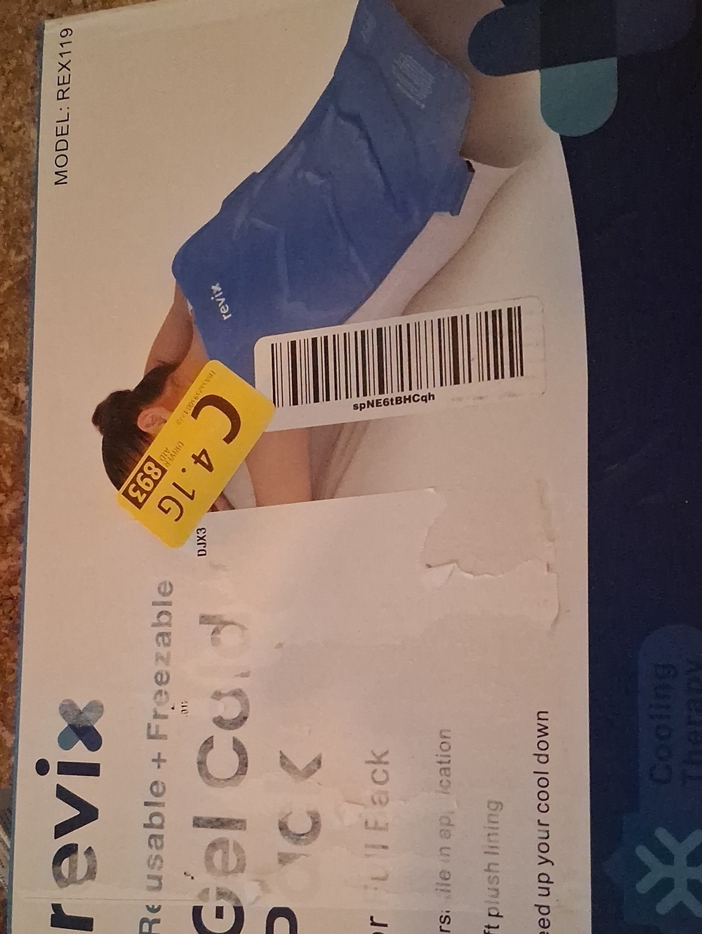 Revix Blue Reusable Gel Cold Pack for Targeted Cooling